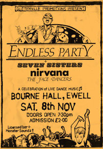 Poster from the Bourne Hall gig - No, not THAT Nirvana!!