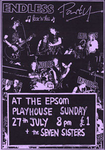 Poster from one of the Epsom Playhouse gigs